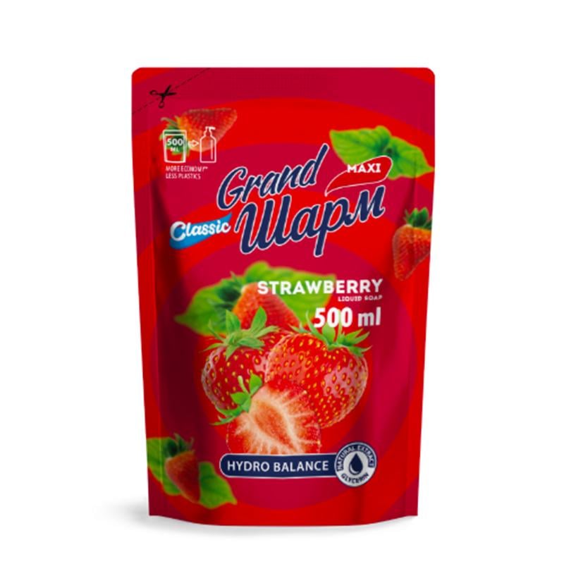Мыло туалетное жидкое Grand Шарм Клубника 500 мл (083577)