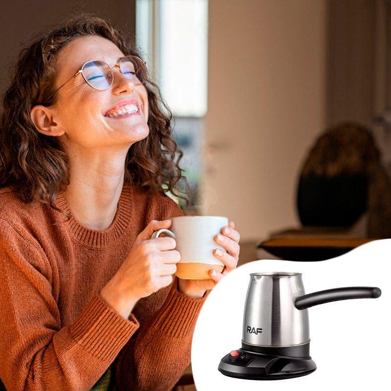 Турка для кави електрична RAF R.127/кавомолка RAF R-7113 нержавіюча сталь - фото 4
