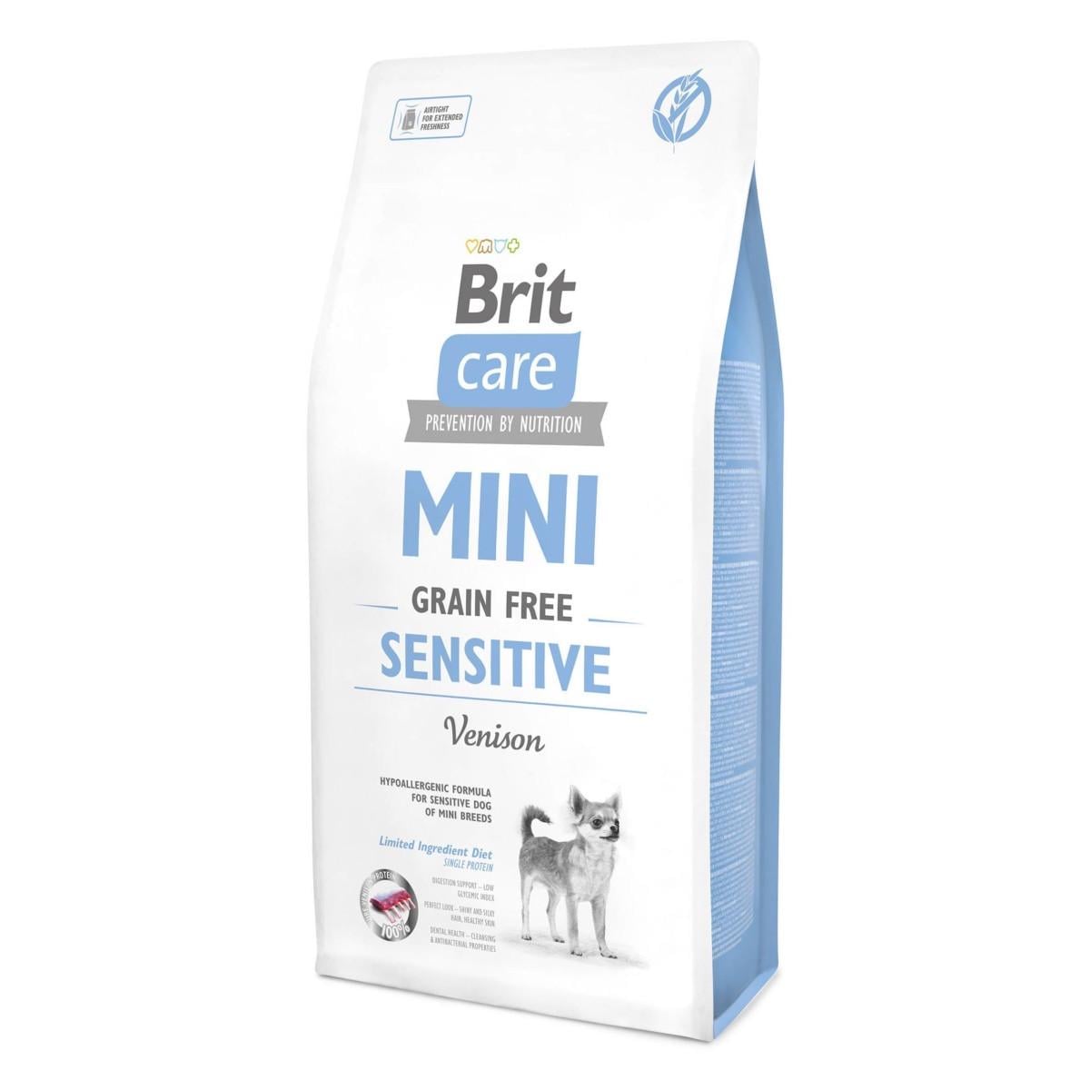 Корм сухой Brit Care Sensitive Grain Free для взрослых собак миниатюрных пород с чувствительным пищеварением 7 кг (8595602520183)