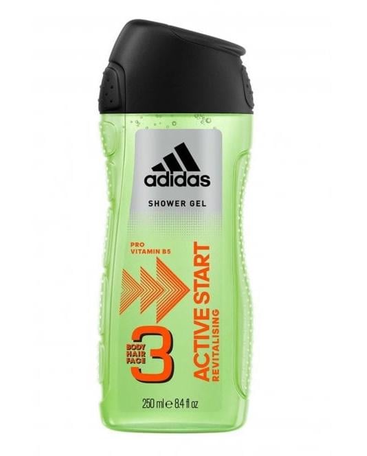 Гель для душу чоловічий 3 в 1 Adidas Active Start 250 мл