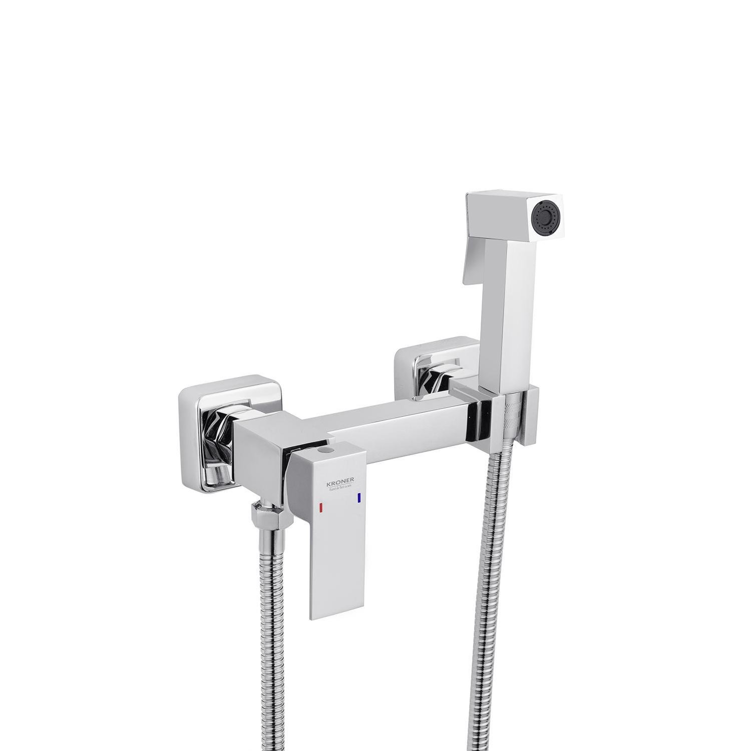 Набір для гігієнічного душу з Kroner KRP Edelstahl Kubus із змішувачем (CHR052)