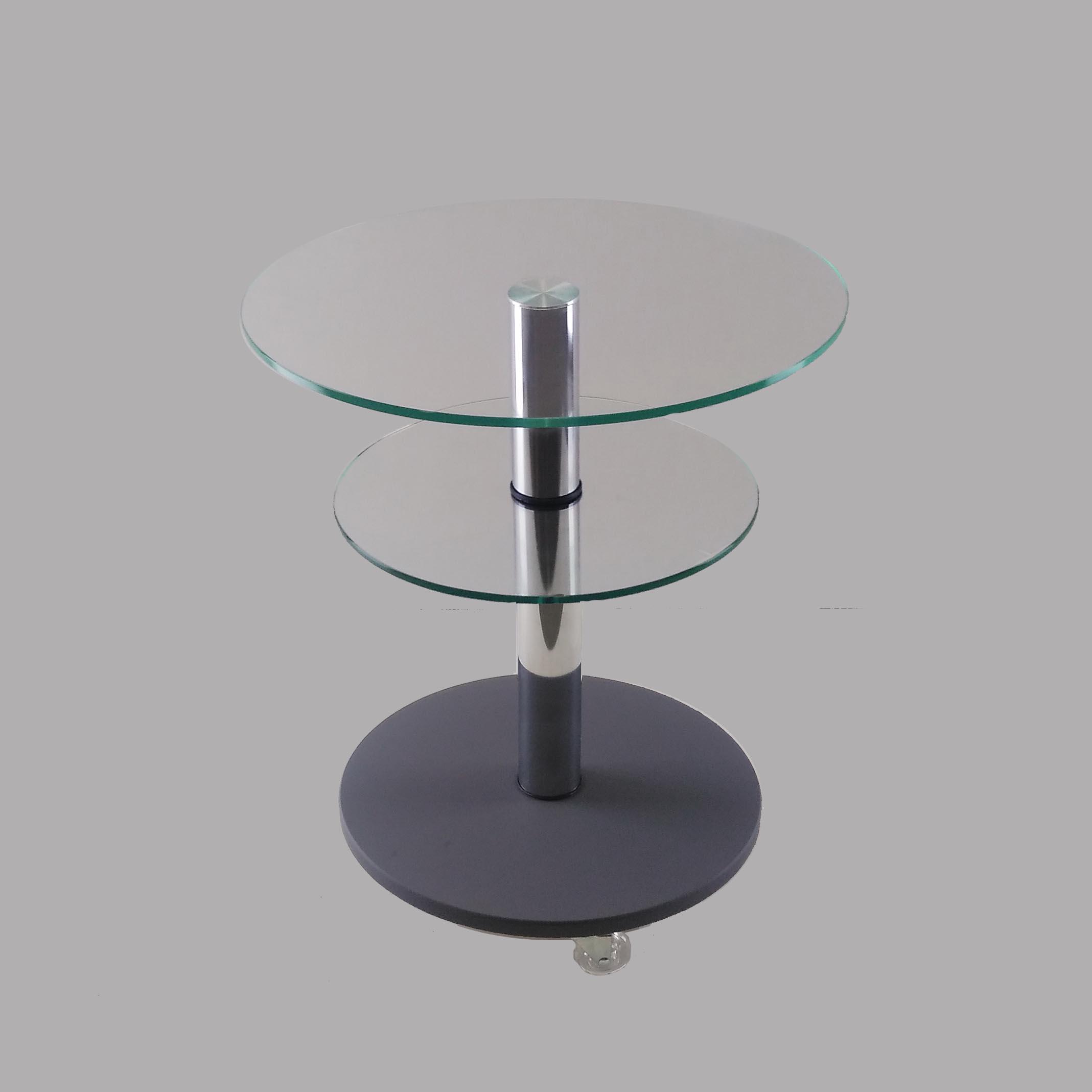 Стол журнальный стеклянный Commus Bravo Light K clear-gray-chr60 Серый (433810237) - фото 4 Стол журнальный стеклянный Commus Bravo Light K clear-gray-chr60 Серый (433810237) - фото 4