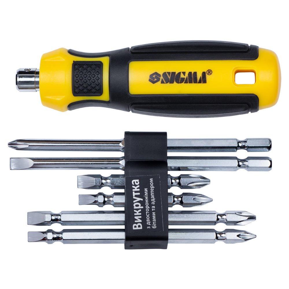 Отвертка с двухсторонними битами 6в1 + адаптер CrV (4009711)