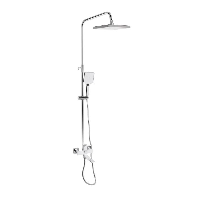 Душевая система универсальная Qtap Presto QTPRE111CRW45580 на 3 потребителя с изливом Chrome/White (36205922)