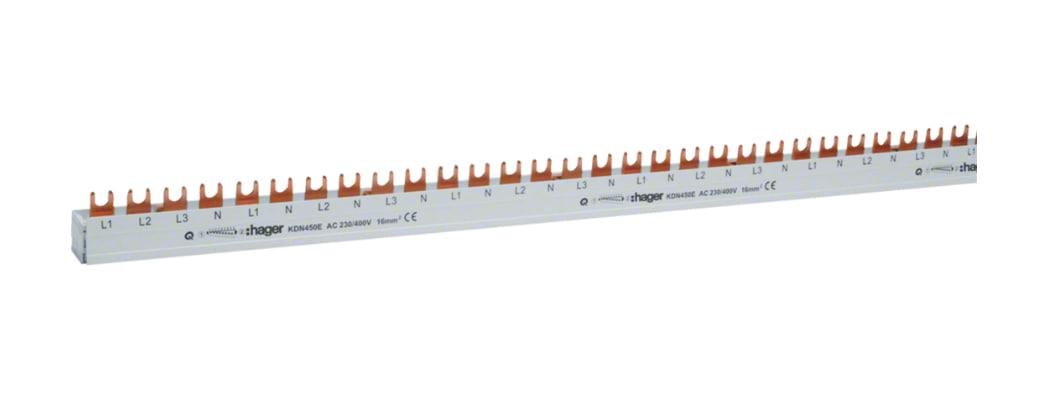Шина фазная Hager KDN450E 3P+N 16 кв. мм 54M (000185381)