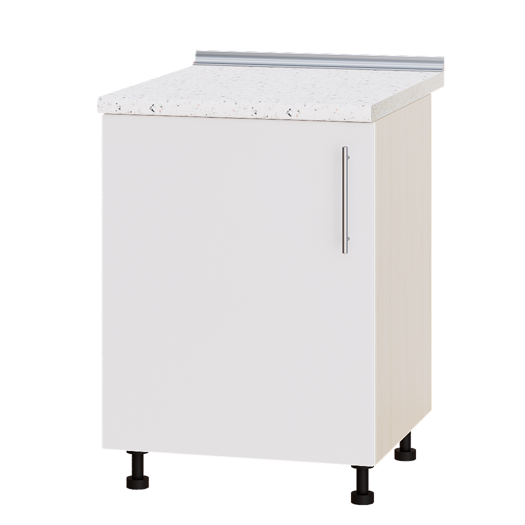 Шкаф нижний Эверест Модерн модуль Низ Н83-600 60х47х85 см Белый глянец/Дуб Молочный (05637)