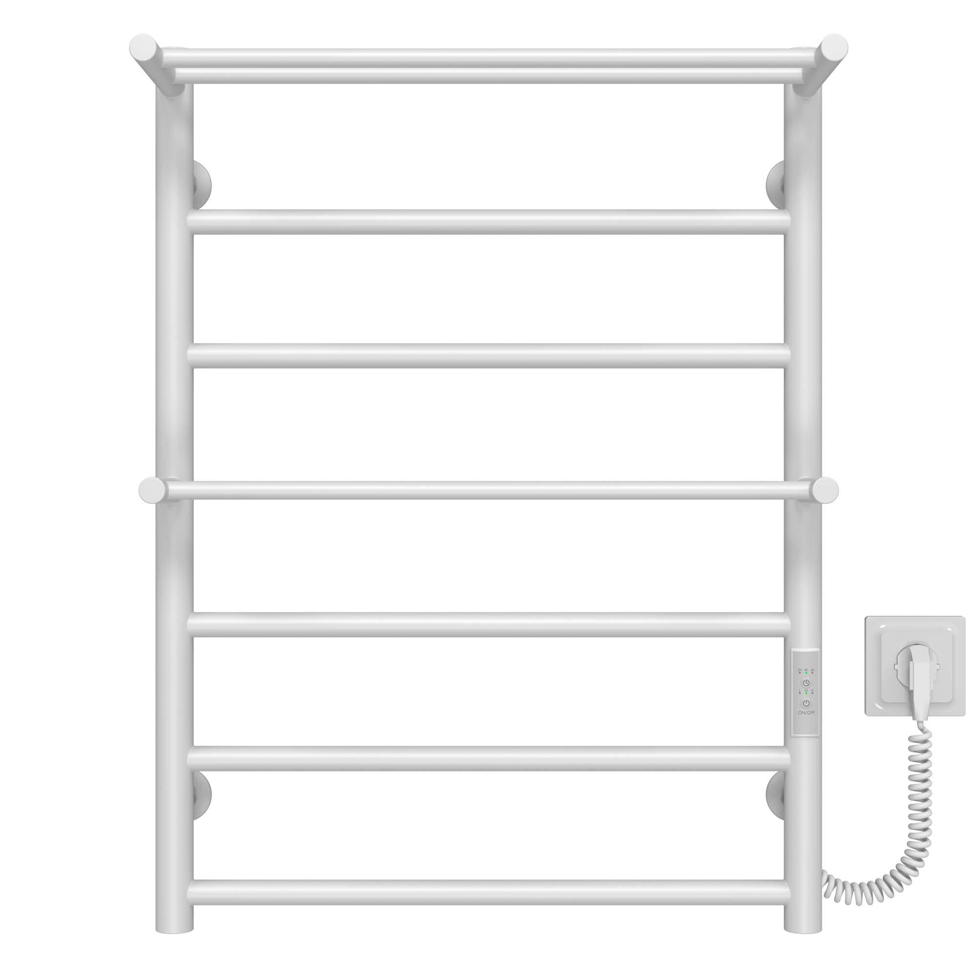 Полотенцесушитель электрический Deffi Терма Плюс П7 WD03 правое подключение нержавеющая сталь 500х700 мм Белый (C.TA.70.50.7.E.W.R.3)