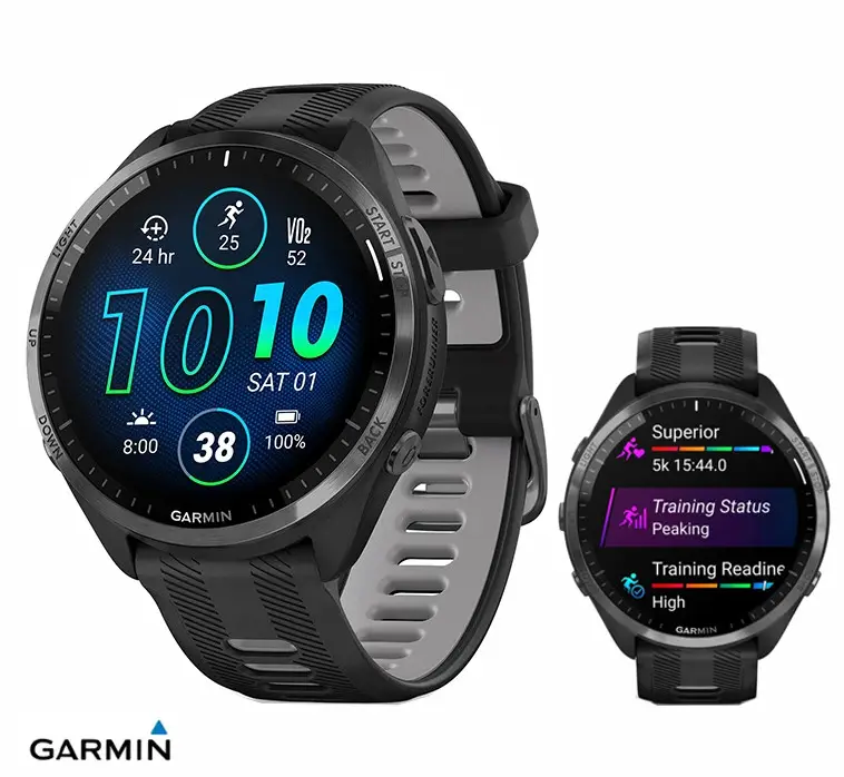 Смарт-часы Garmin Forerunner 965 Carbon Grey DLC Titanium Bezel and Black band (010-02809-10) - фото 2