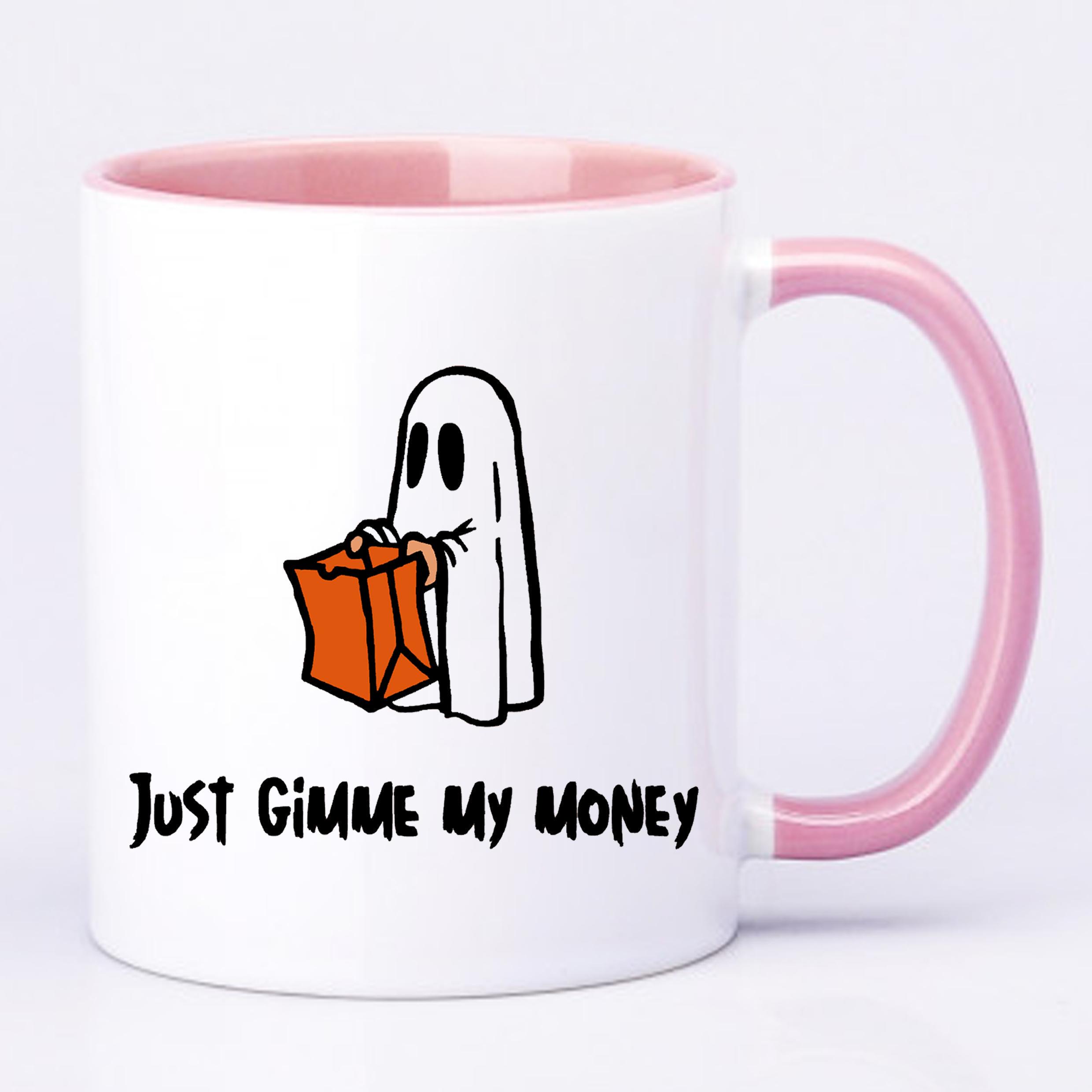 Чашка с печатью Just gimme my money 330 мл Розовый (20974) - фото 2
