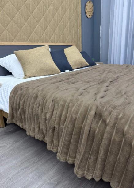 Покрывало VIP Шарпей в полоску 200х230 см Какао (87-144) - фото 4 Покрывало VIP Шарпей в полоску 200х230 см Какао (87-144) - фото 4