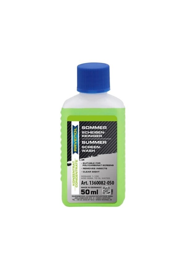 Омыватель стекла летний концентрат Ravenol Summer Screen Wash 1:100 50 мл (1360082-050)