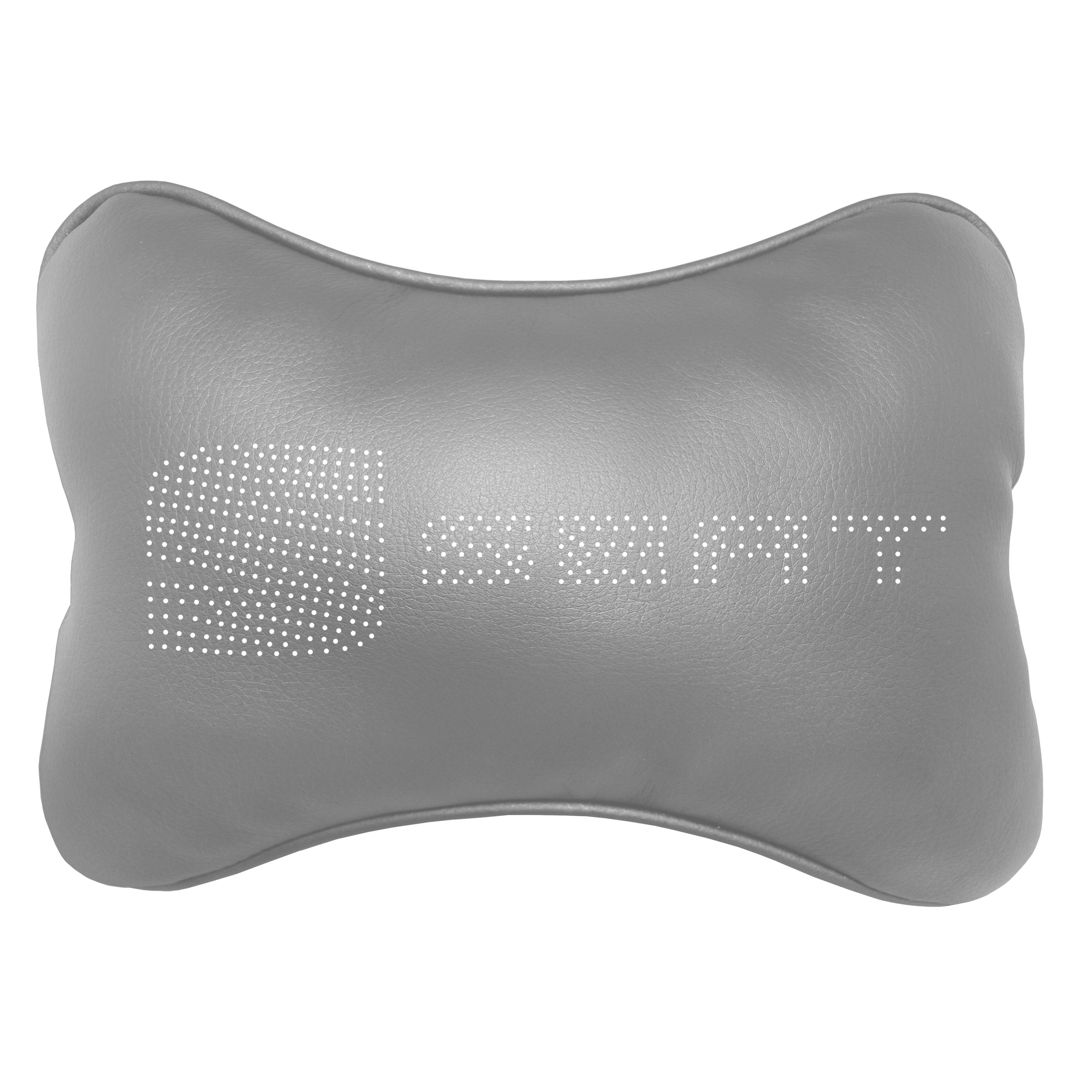 Подушка автомобильная Avtolife Seat для шеи из экокожи Серый (AVT-LGR-13) - фото 1