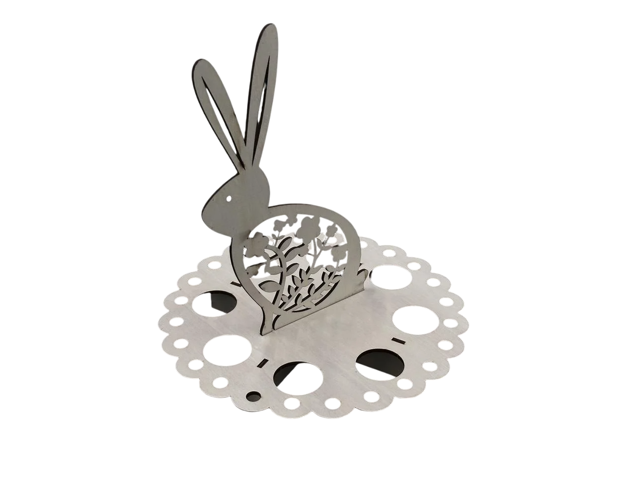 Заготівка для рукоділля дерев'яна підставка під пасхальні яйця під декупаж і розпис 8 шт. Білий (X-502)