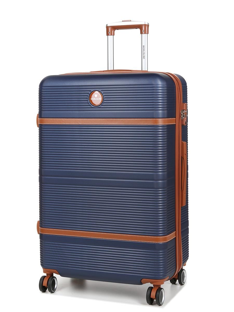 Чемодан большой Worldline L 76х49х28+5 см 110 л 4,3 кг Синий (629)