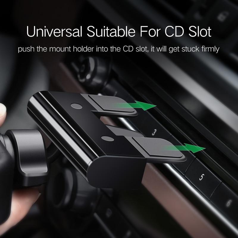 Автотримач в CD слот Ugreen Car Mount 360° Чорний - фото 5