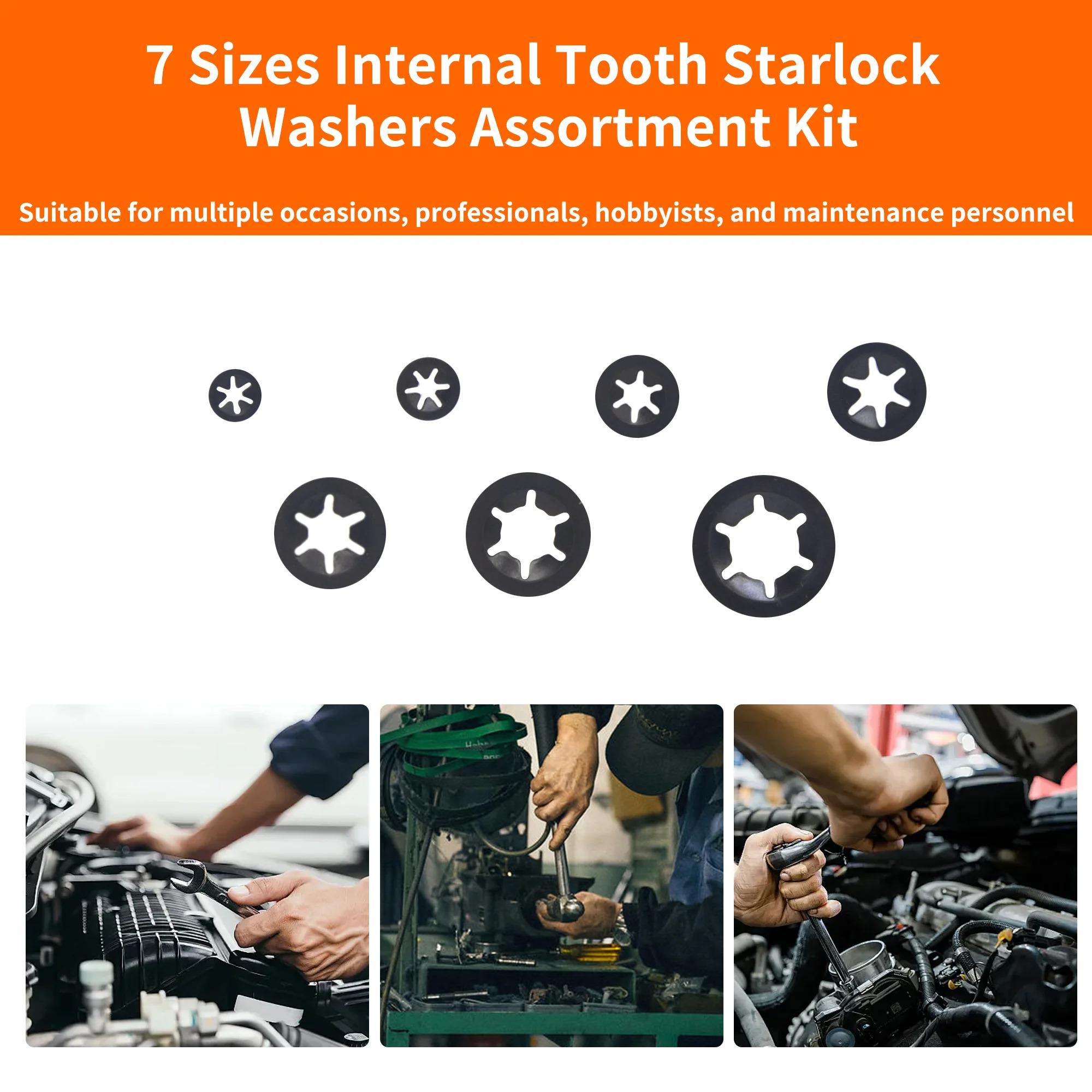 Набір стопорних кілець шайб M2.5/M3/M4/M5/M6/M8/M10 350 шт. (142594) - фото 5 Набір стопорних кілець шайб M2.5/M3/M4/M5/M6/M8/M10 350 шт. (142594) - фото 5