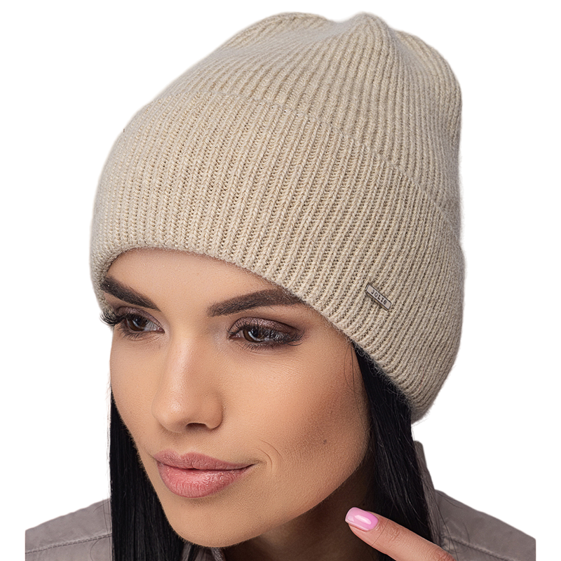 Шапка шерстяная женская Leks Агава one size Бежевый