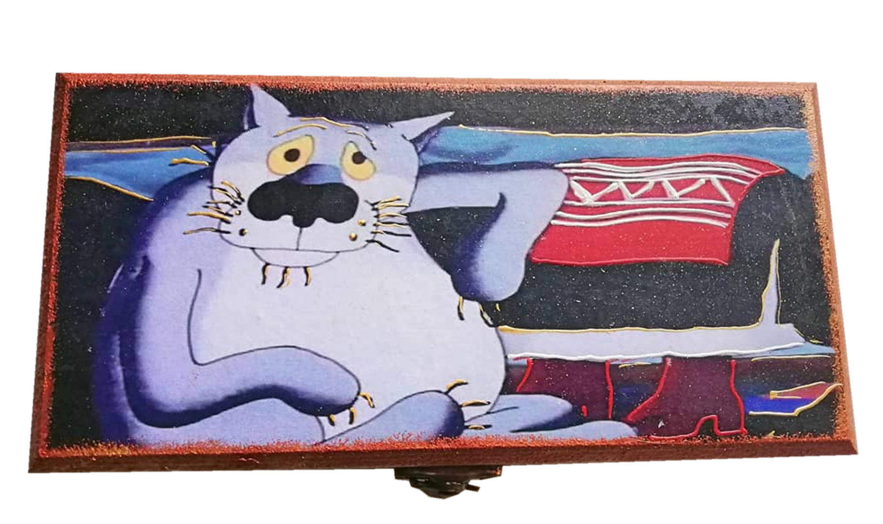 Шкатулка купюрница 20х10х5 см Волк