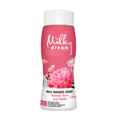 Зволожувальний крем-гель для душу Milky Dream Дамаська троянда і ваніль 300 мл