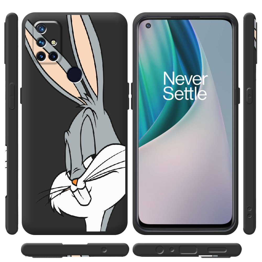 Чехол BoxFace OnePlus Nord N10 Lucky Rabbit Черный силикон (43633-bk81-44515) - фото 2