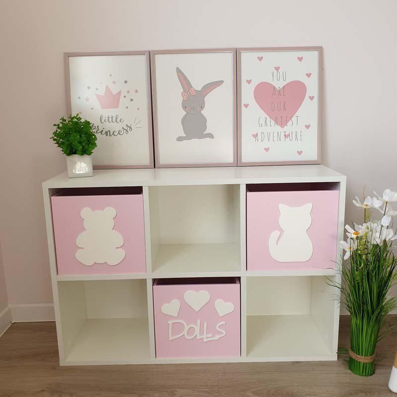 Стеллаж для игрушек и книг на 6 ячеек Gap ST6 White/Pink