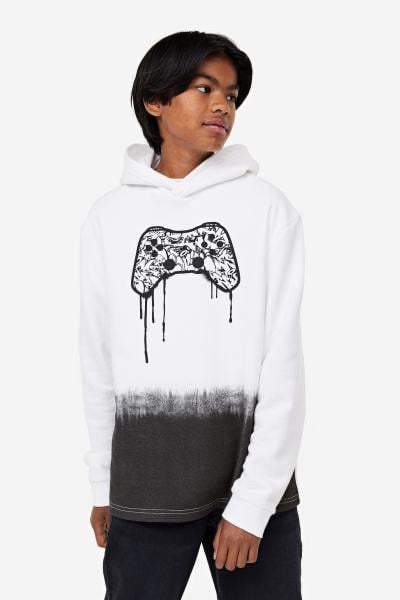 Худі для хлопчика H&M 134-140 см на 8-10 років Чорно-білий