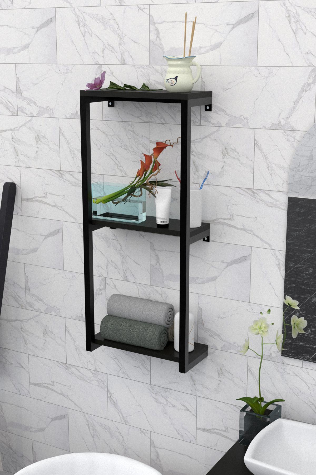 Полиця настінна EcoLoft Elevia DSP-1174 в стилі лофт Чорний (DSP-1174-5)