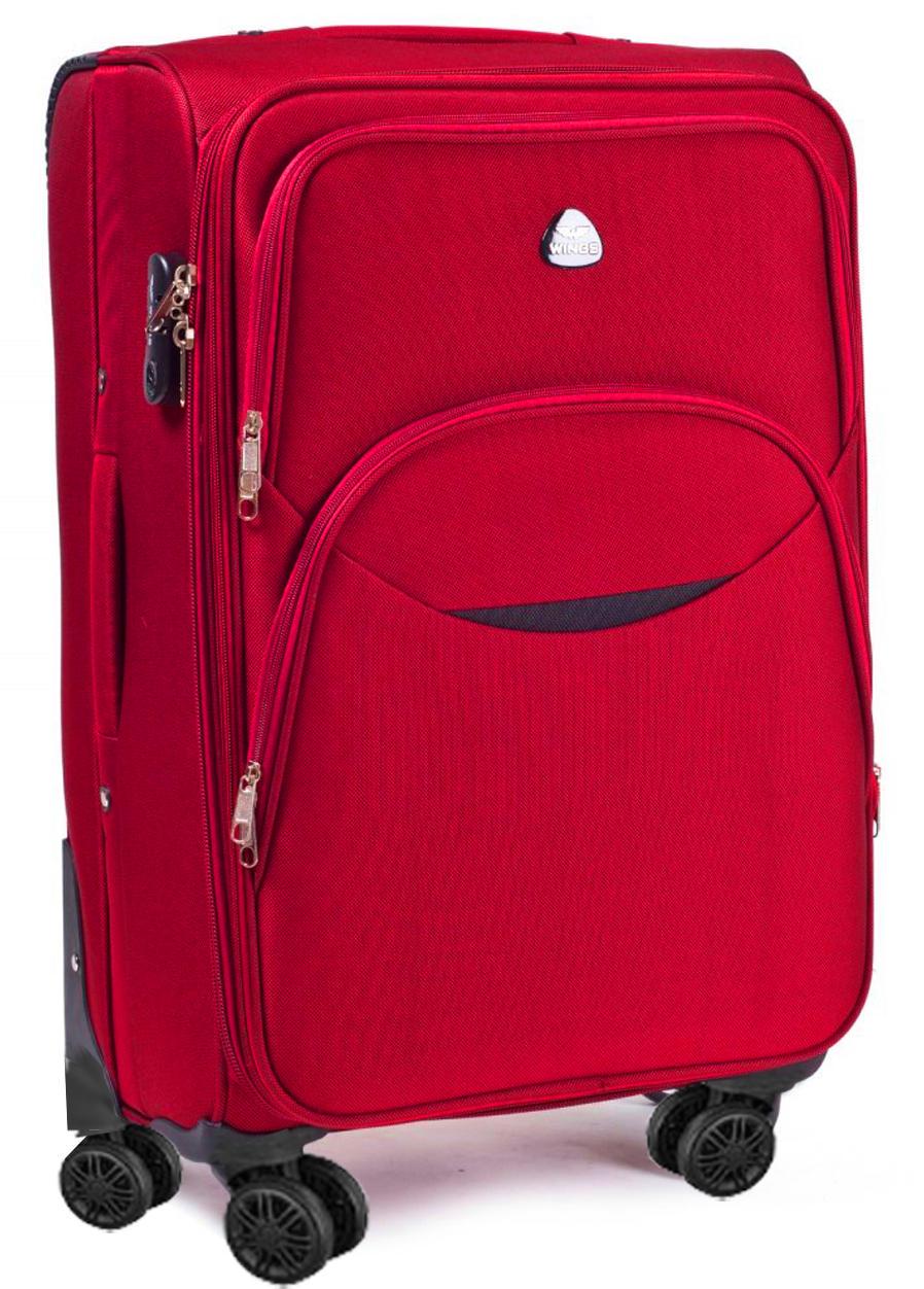 Валіза тканинна Wings 1708 середня 4 колеса Червоний (Vt00257)