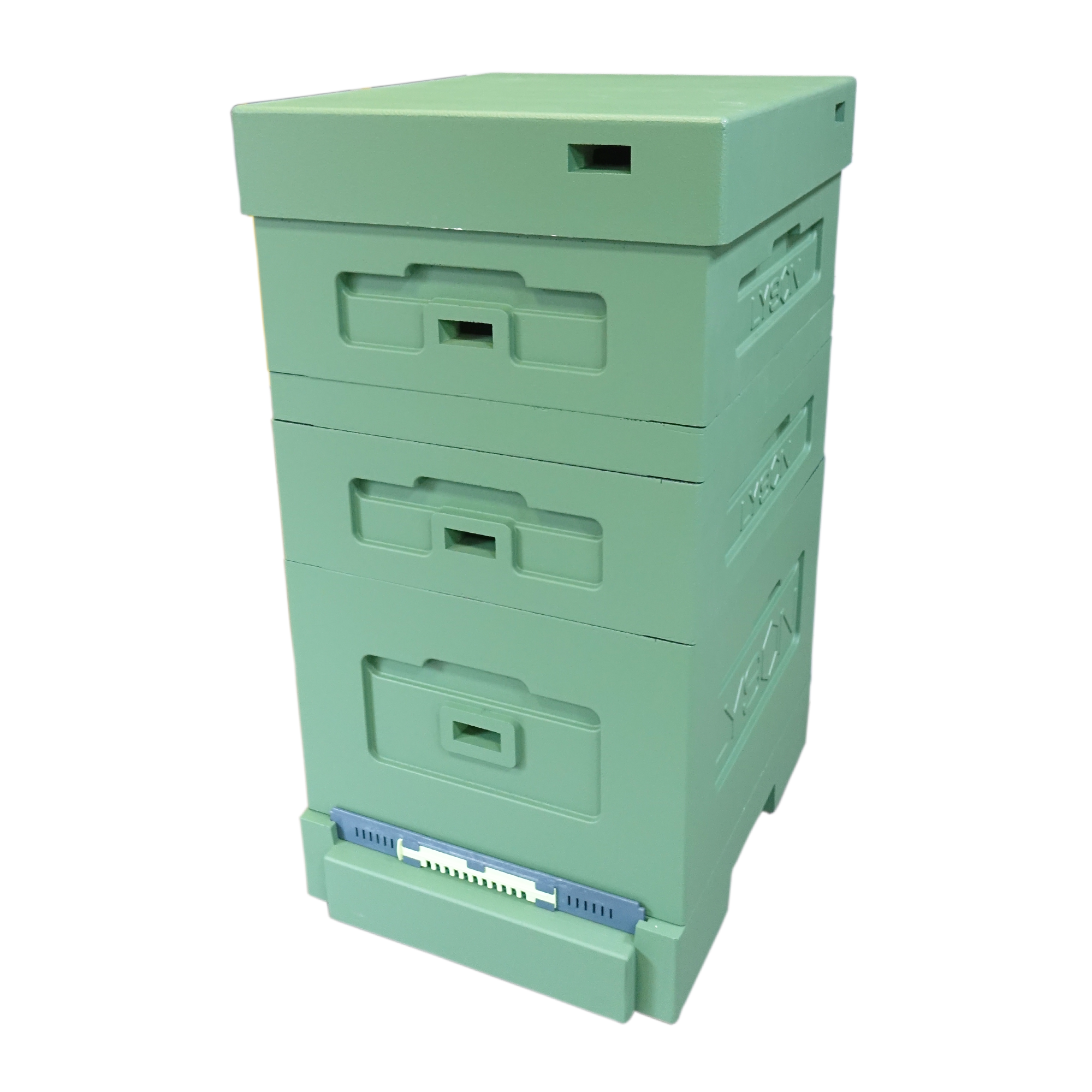 Вулик пінополістирольний Lyson Дадан на 10 рамок з гігієнічним дном фарбований Зелений