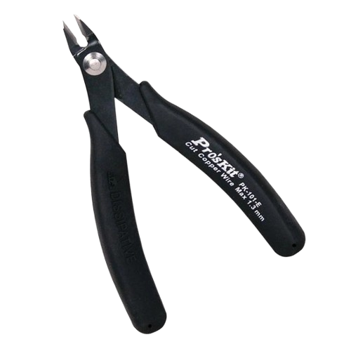 Бокорізи для точного різання дроту Pro'sKit 1PK-101-E 130 мм сталь SK7 Чорний (32163625)