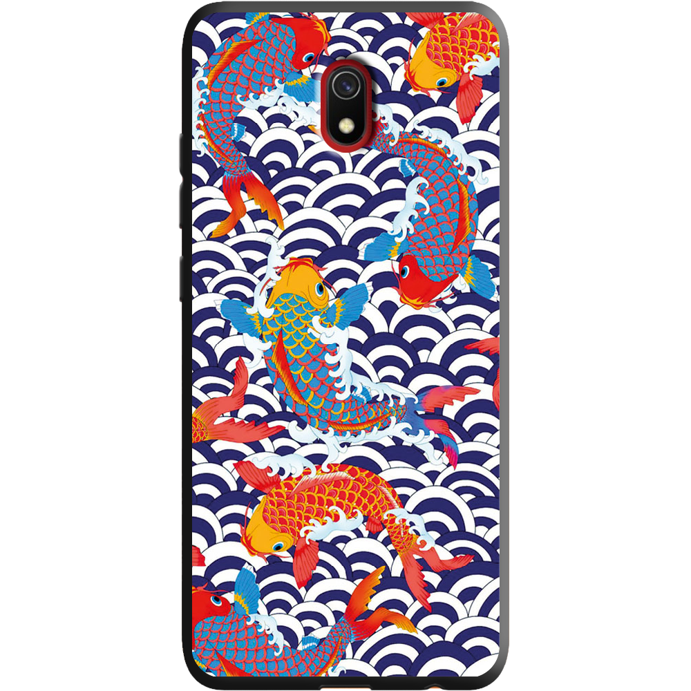 Чехол Boxface Xiaomi Redmi 8A Koi Fish Черный силикон (38341-up2477-38671)