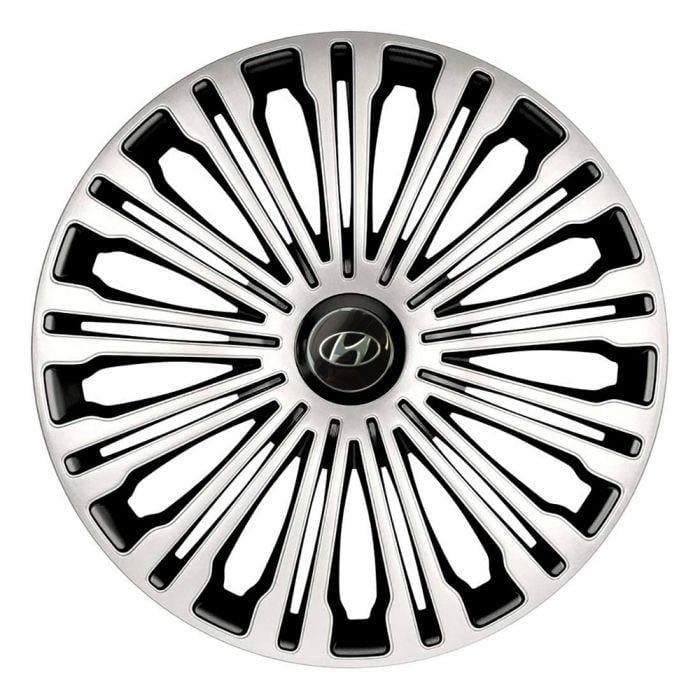 Ковпаки для коліс 4 Racing Volante Silver/Black R17 з логотипом Hyundai 4 шт.