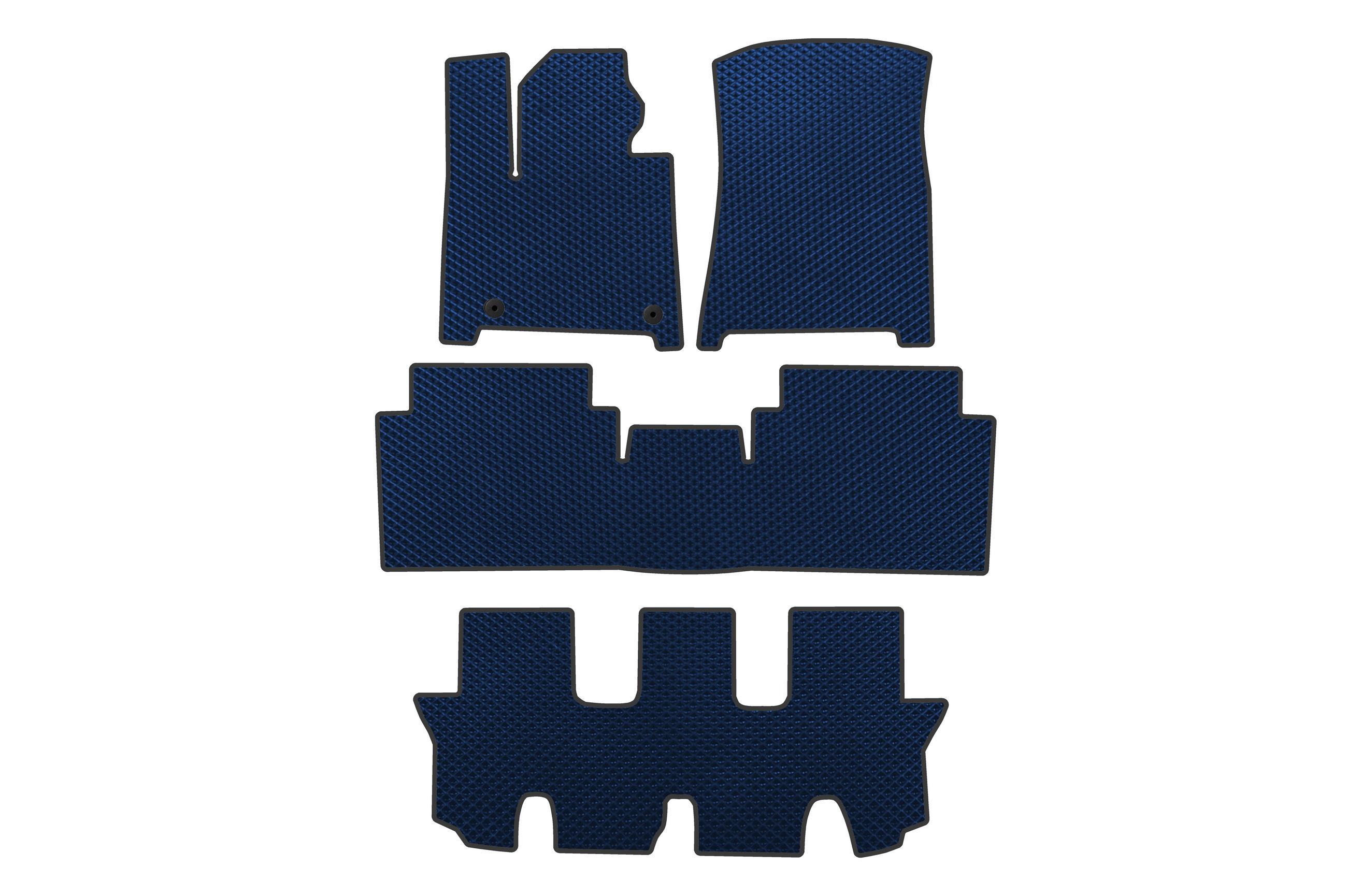 Коврики в автомобиль EVA 3 ряда Digital Designs для Hyundai Santa Fe 5 2023- гг. этилвинилацетат Синий (186093)