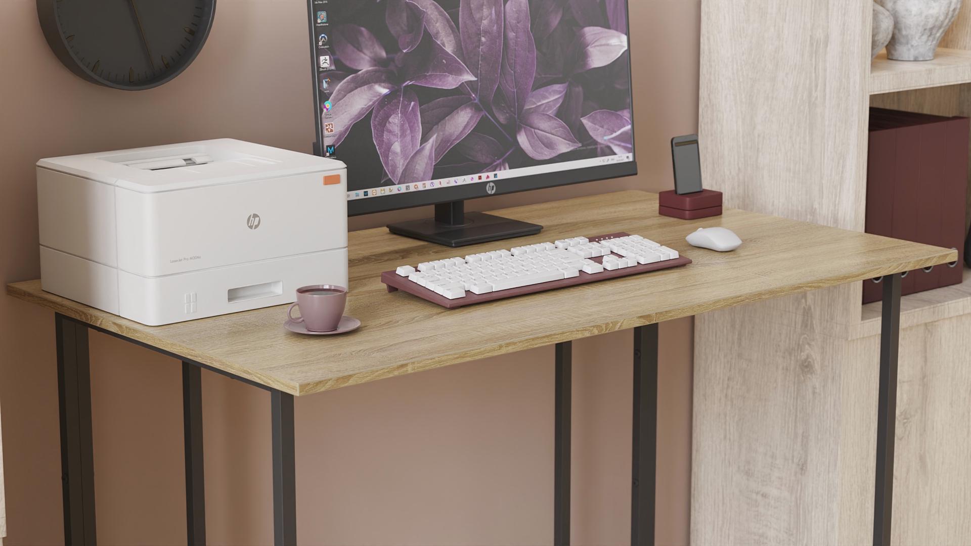 Компьютерный стол Ferrum-decor Ханна ДСП 16 мм 75x140x70 см Черный/Дуб Сонома Трюфель (FRD-103523) - фото 2