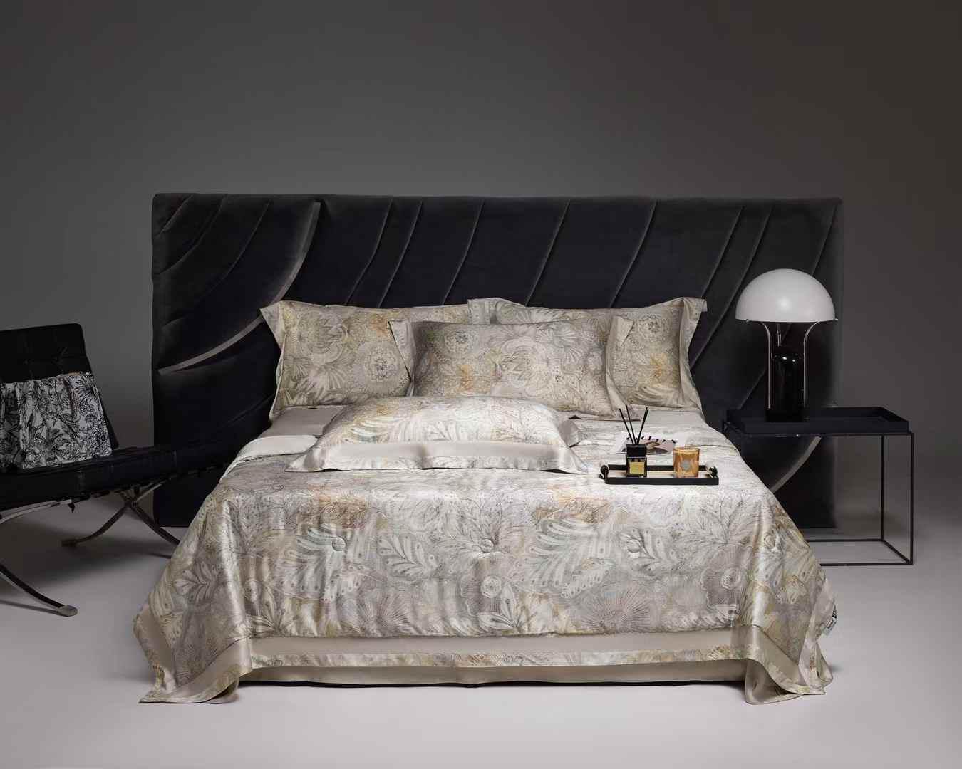 Комплект постельного белья Цветы с одеялом тенсел семейный (70121) - фото 3