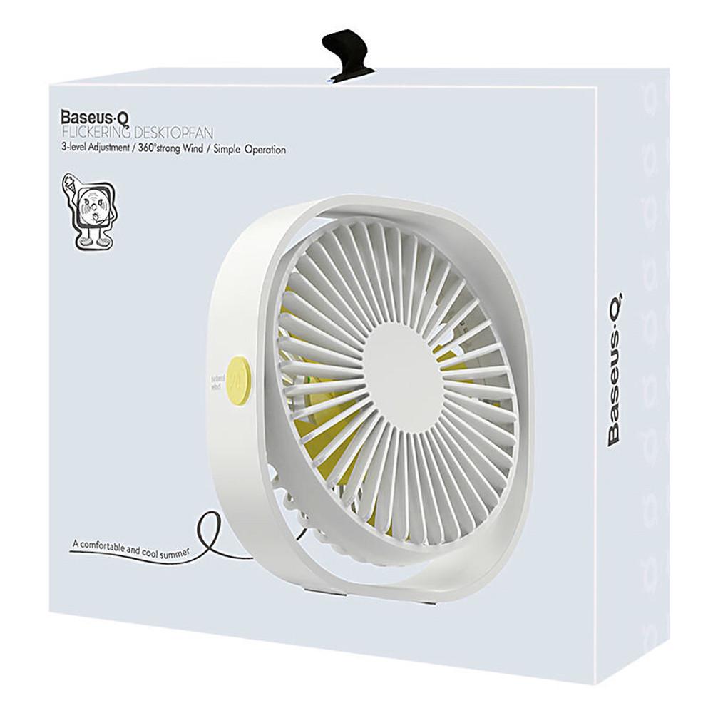 Вентилятор настільний Baseus Flickering Desktop Fan CXYE-02 Білий - фото 7 Вентилятор настільний Baseus Flickering Desktop Fan CXYE-02 Білий - фото 7