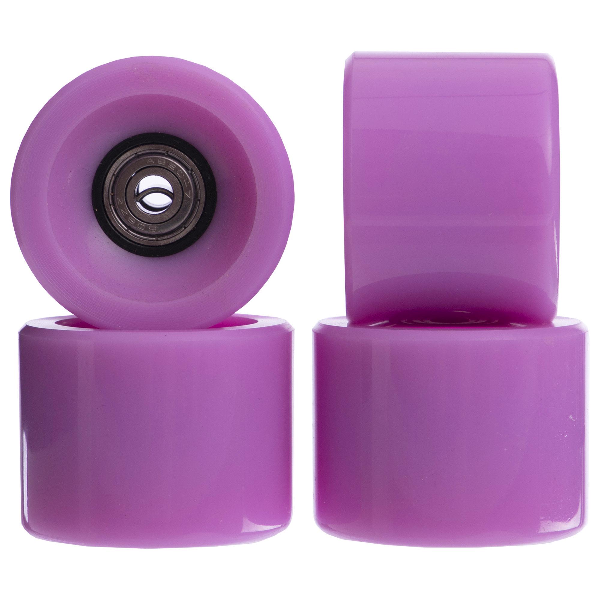 Колеса для скейтборда SP-Sport SK-4797 ABEC-7 PU с подшипниками 60х45 мм 4 шт. Фиолетовый (SK-4797_Фиолетовый)