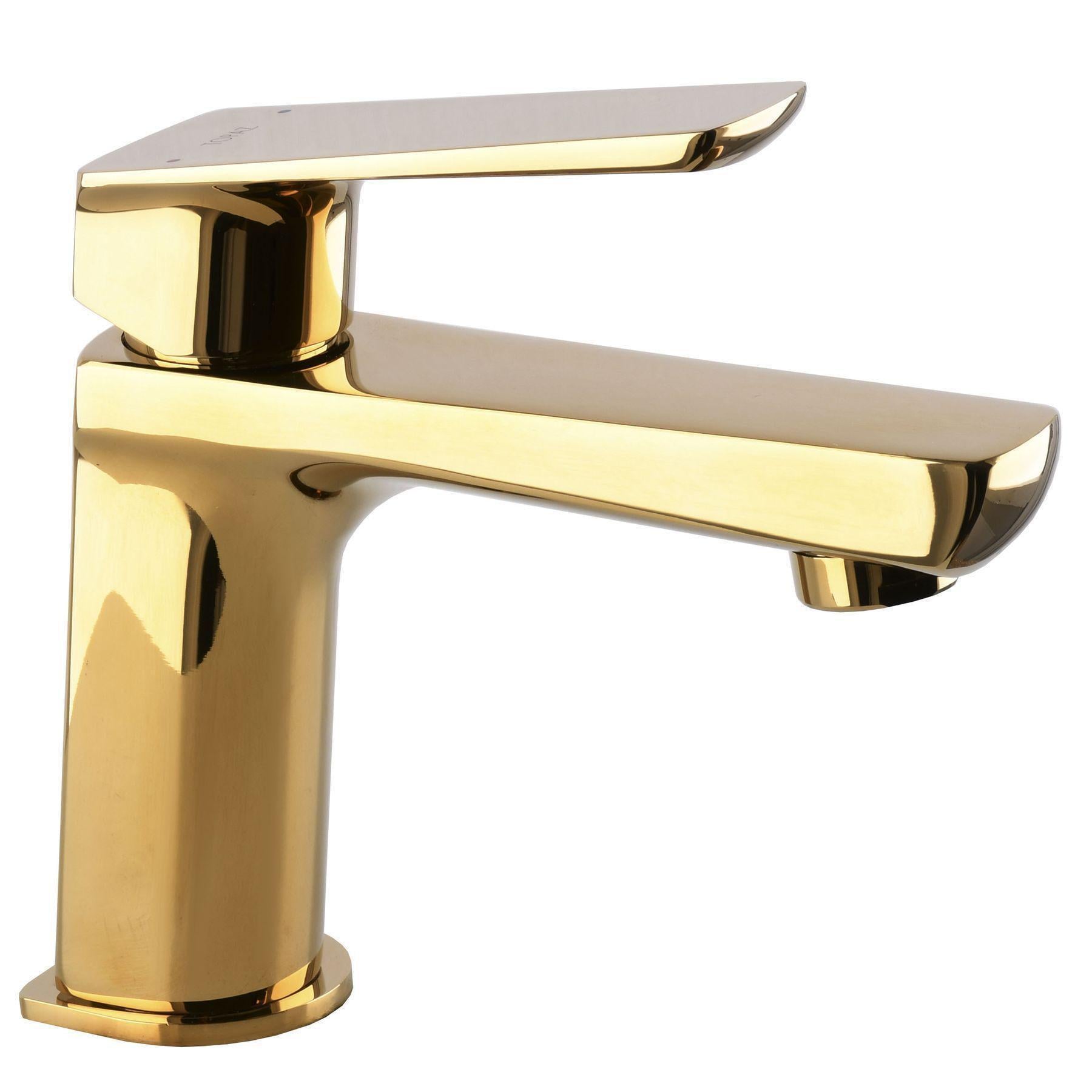 Смеситель для умывальника TOPAZ Золотой (19547)