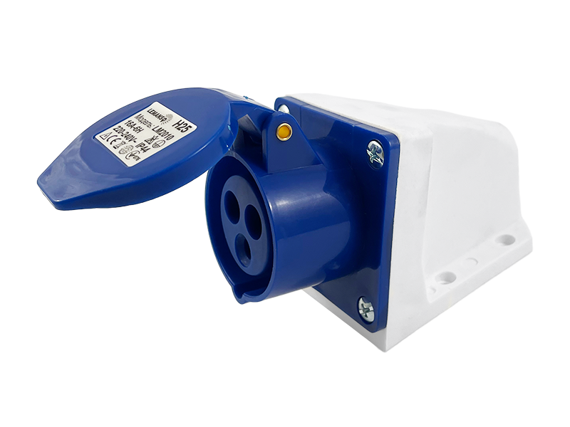 Розетка силовая стационарная Lemanso LM2010 1LEE-113 6A 2п+н 220-240 V IP44 Синий (7453)