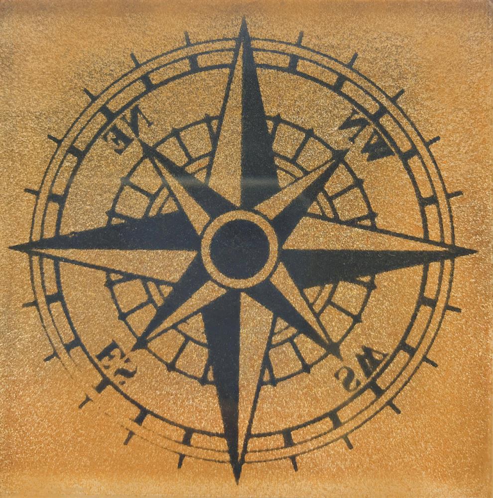 Тако скляне Kotto Ceramica GTР 7310 COMPASS Brocade 73x73x8 см Brown