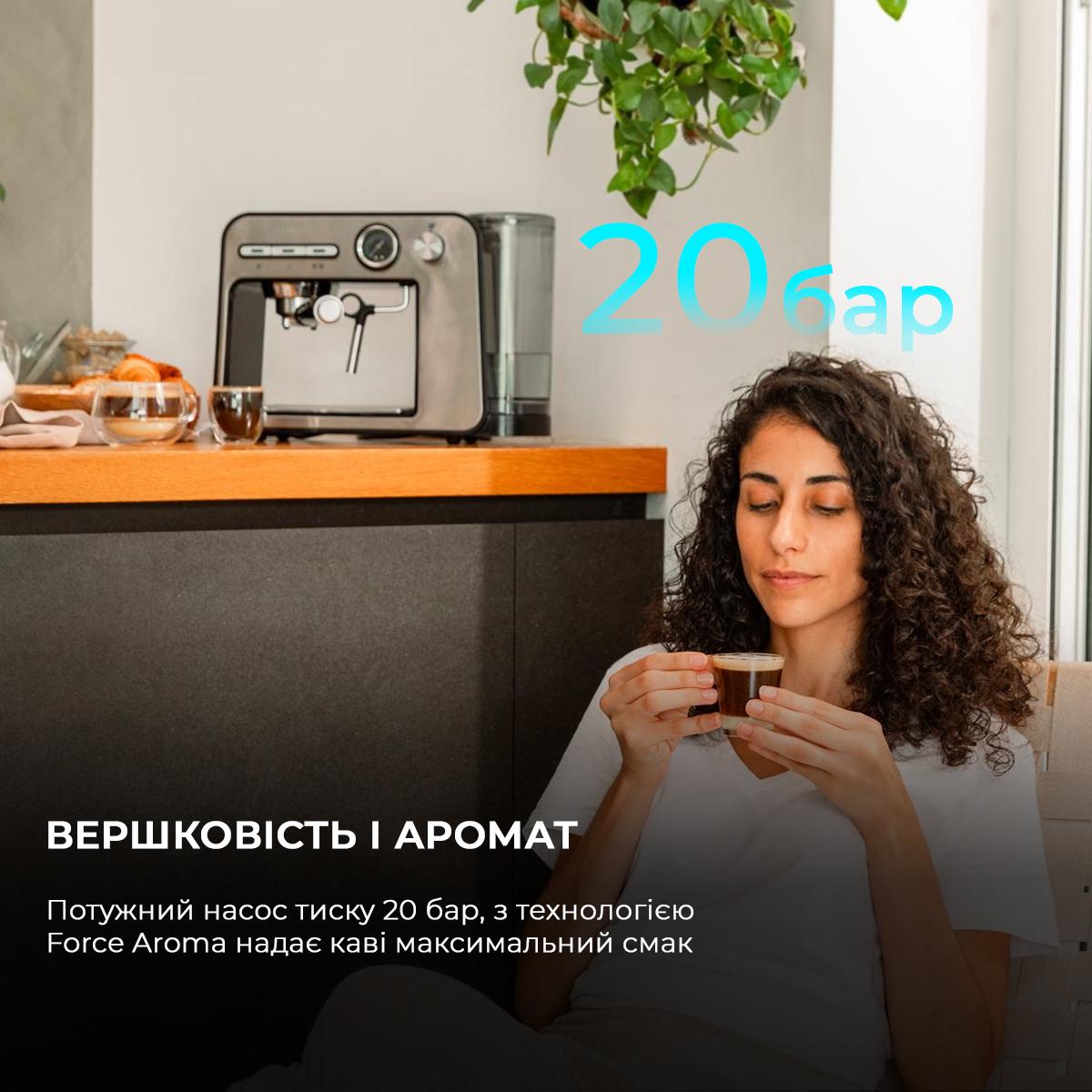 Кавоварка ріжкова CECOTEC Power Espresso 20 Square Pro (CCTC-01983) - фото 4