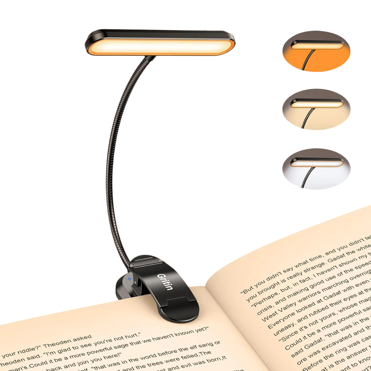 Лампа для читання Gritin 19 LED акумуляторна 1200 mAh до 80 г роботи (G1321) - фото 9 Лампа для читання Gritin 19 LED акумуляторна 1200 mAh до 80 г роботи (G1321) - фото 9