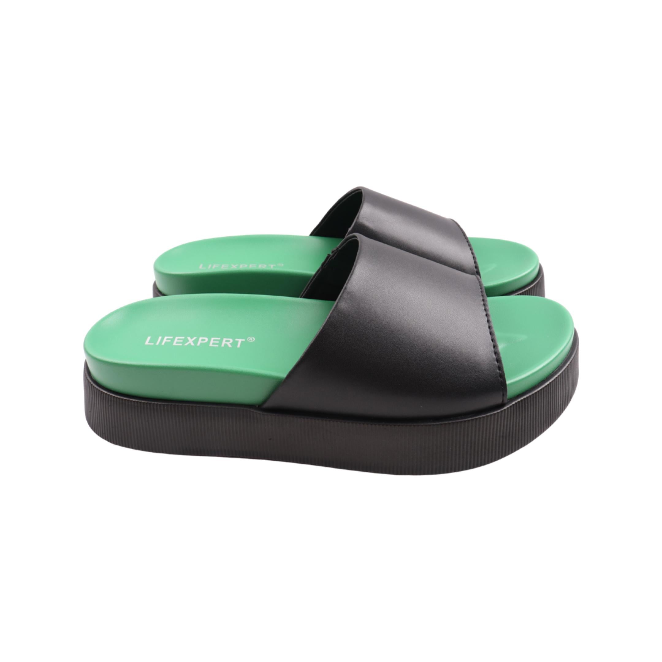 Шлепанцы женские Li Fexpert из кожи р. 40 Черный (1189-23LSHC)