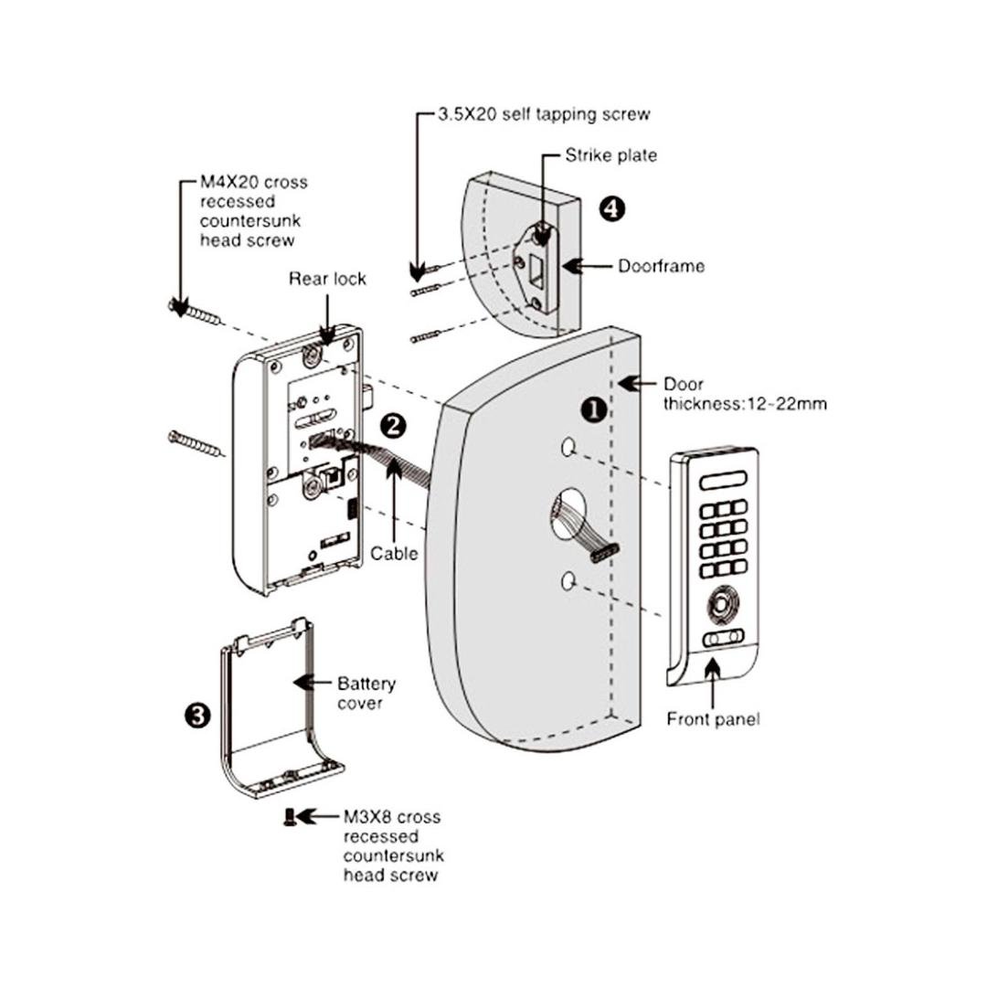 RFID замок для мебели Be-Tech Cyber Digit Slim Серый (06-029-SR) - фото 3