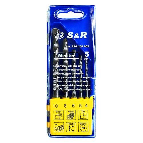 Набор сверл универсальных S&R 5 шт.(216100005)