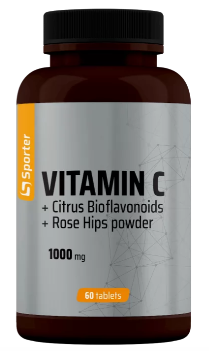 Витамин С с биофлавоноидами и шиповником Sporter Bioflavonoids Rose hips 1000 мг 60 таблеток