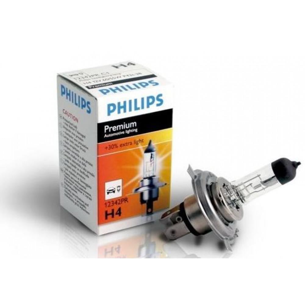 Лампа головного света Philips H4 60/55 W 12342PR Premium -30% (85915)