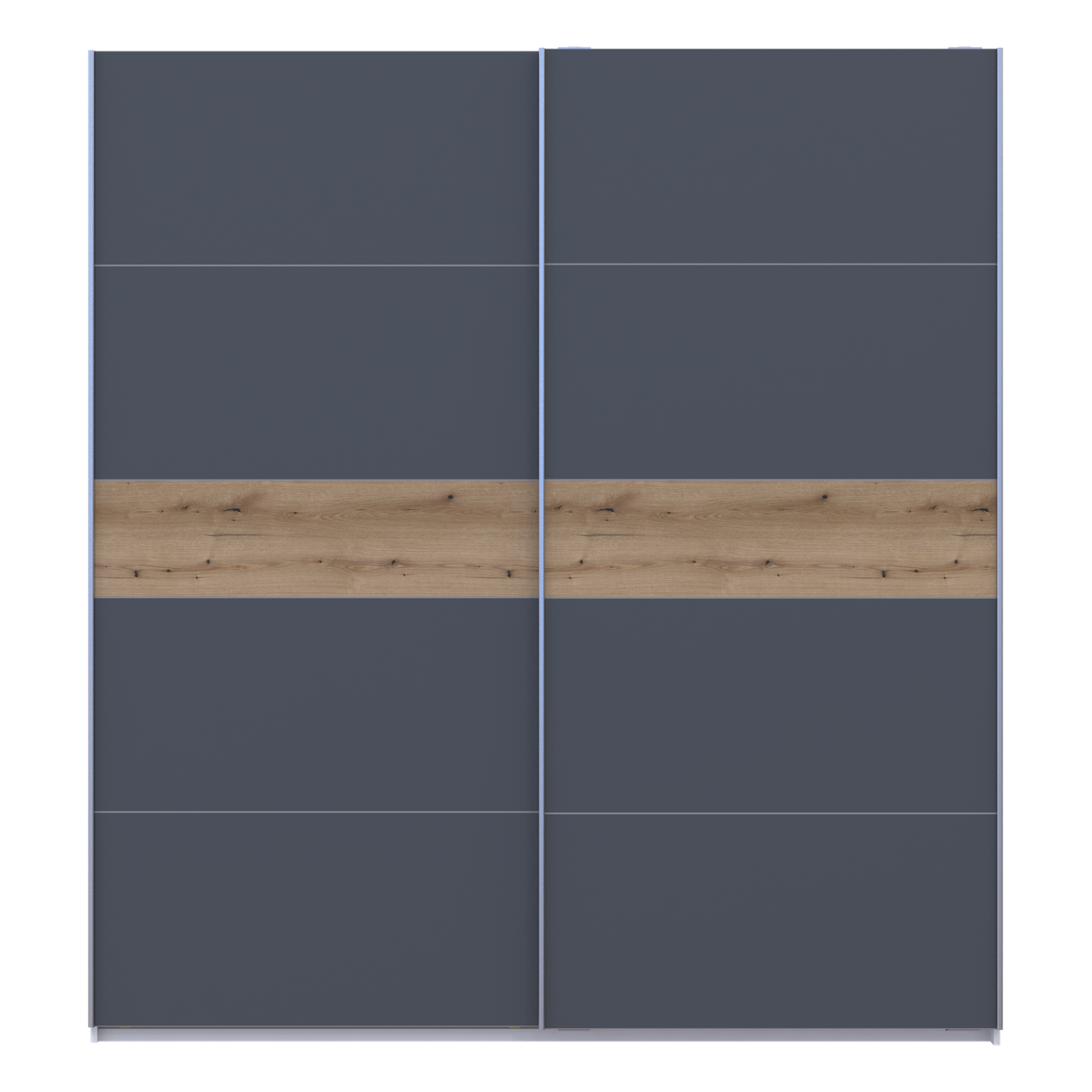 Шкаф-купе двухдверный Doros G-Caiser 220х60х240 см Белый/Графит/Дуб эвок (DRS-011225)