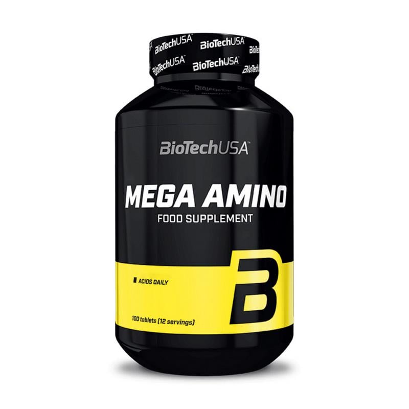 Комплекс амінокислот BioTech Mega Amino з BCAA і глутаміном 100 табл.