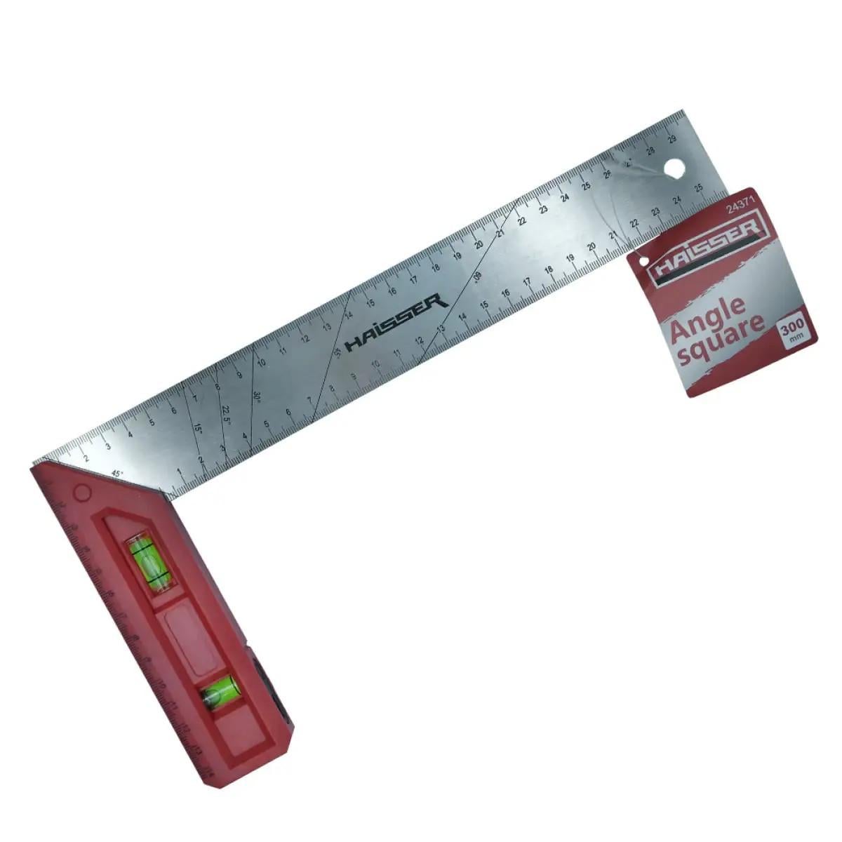 Кутник будівельний з рівнем Haisser 24371 300 мм
